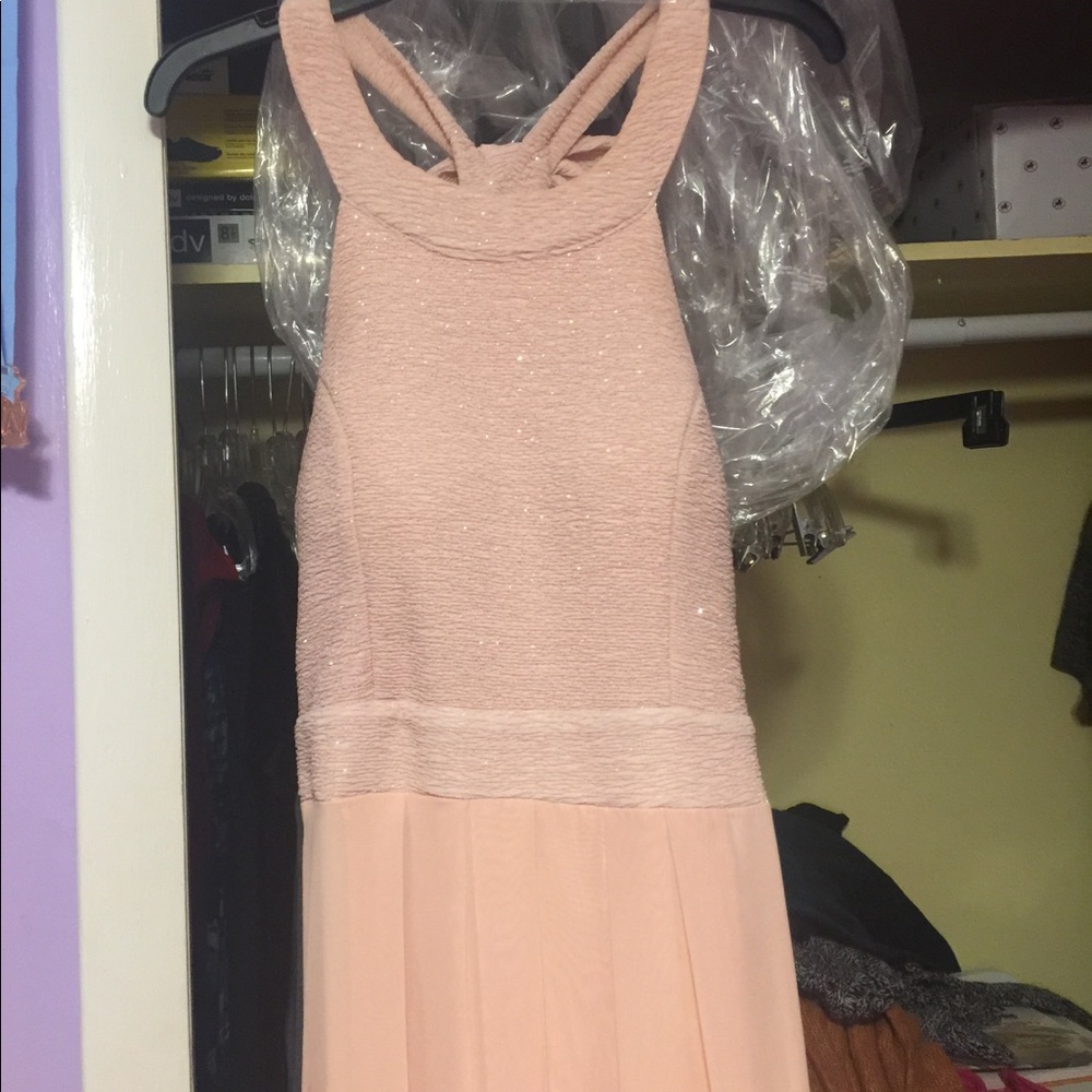 Pale pink prom dress